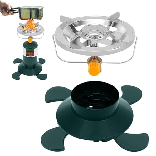 Dayysiuy Campingkocher Unterlage - Wanderkochfeld Stabilisator - Stabilisator Für Pfannen Mit Klappbarer Flammeneinstellung Camping Outdoor Picknick von Dayysiuy