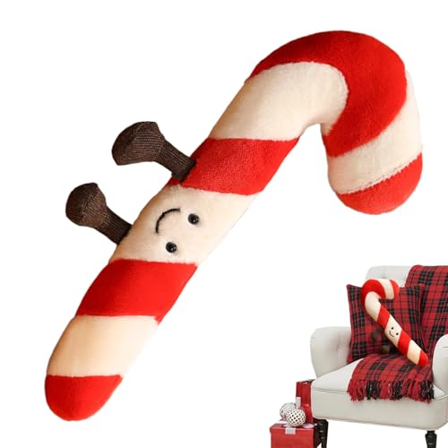 Dayysiuy Candy Cane Plüschkissen | Weihnachtsdekokissen,30 cm Weiches Accessoire Für Schlafzimmer Wohnzimmer Kinderzimmer Sessel Weihnachten Geschenk von Dayysiuy