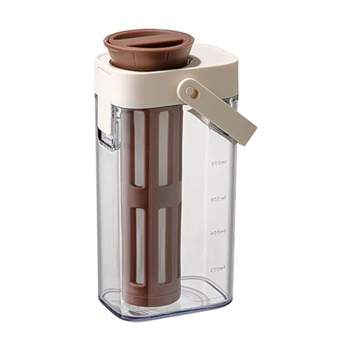 Dayysiuy Eistee Krug | Krug Für Tee - Auslaufsicherer Transparenter Behälter 1000ml Spender Aufbewahrung Für Kühlschrank Kaffee Flüssiges Getränk von Dayysiuy