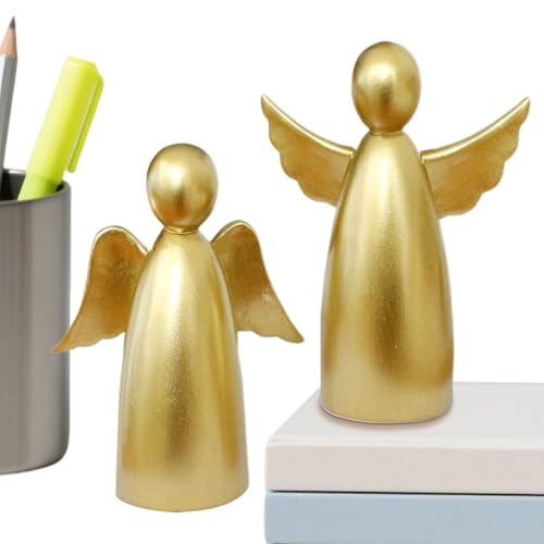 Dayysiuy Engel Statuen Und Figuren, Niedliche Engels Skulptur Andenken Statue, Deko Gold 2 Teilige Resin Figur Für Küche Wohnzimmer Nachttisch Bücherregal Schlafzimmer Badezimmer Schreibtisch TV Dayysiuy Engel Statuen Und Figuren, Niedliche Engels Skulptur Andenken Statue, Deko Gold 2 Teilige Resin Figur Für Küche Wohnzimmer Nachttisch Bücherregal Schlafzimmer Badezimmer Schreibtisch TV von Dayysiuy
