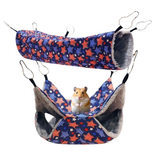 Dayysiuy Hamster Hängematte | 2 Stück Hamster Betten | Bequemes Kletter Spielzeug Ruheplatz Bereicherungsspielplatz für Kleintiere Haustierkäfig Igel Dayysiuy Hamster Hängematte | 2 Stück Hamster Betten | Bequemes Kletter Spielzeug Ruheplatz Bereicherungsspielplatz für Kleintiere Haustierkäfig Igel von Dayysiuy