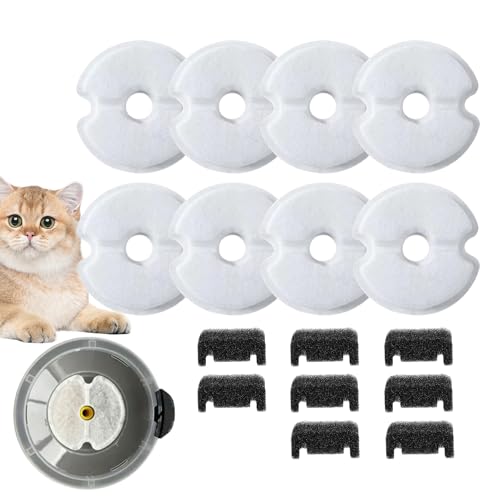 Dayysiuy Haustier Trinkbrunnen Filter | Automatischer Trinkbrunnenfilter Für Haustiere - Sichere Filterung Für Katzen Und Hunde Zu Hause Innen- Und Außenbereich von Dayysiuy