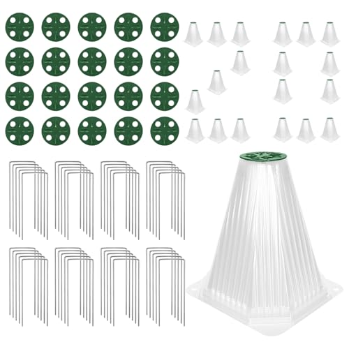 Dayysiuy Pflanzen Glocke,Glockenförmige Pflanzenabdeckhauben mit Schutzfunktion | Wiederverwendbar Mit Erdnägeln Und Belüftungslöcher Für Erdbeeren Blumen Tomaten Garten von Dayysiuy