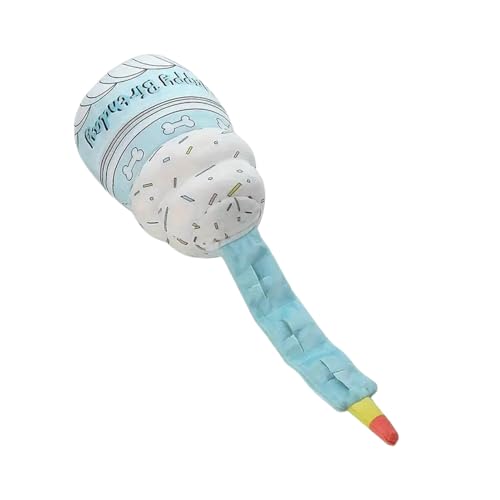 Dayysiuy Plüschspielzeug Für Hunde - Quietschendes Spielzeug In Kuchenform Mit Futterspender - Robustes Kau Puzzle Mit Sound Interaktiv Für Garten Park Outdoor Indoor von Dayysiuy