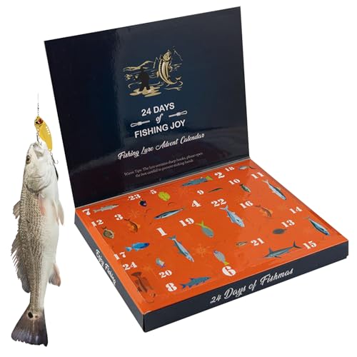 Dayysiuy Weihnachtszähler Angelköder Kalender | Angel Adventskalender 24 Tage | Täglich Köder für Süßwasser Salzwasser Angler Geschenk Männer Vater Dayysiuy Weihnachtszähler Angelköder Kalender | Angel Adventskalender 24 Tage | Täglich Köder für Süßwasser Salzwasser Angler Geschenk Männer Vater von Dayysiuy