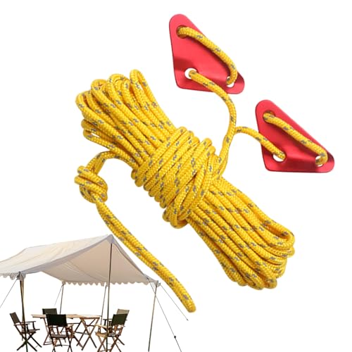 Dayysiuy Zeltleine,10 Meter Reflektierend Hochfest 5 mm Zeltleine | Robuste Camping Ausrüstung Verstellbar für Outdoor Reisen Wandern Angeln Gartenbereich von Dayysiuy