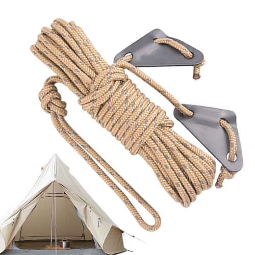 Dayysiuy Zeltleine - 10 Meter Reflektierend Hochfest 5 mm Zeltleine | Robuste Camping Ausrüstung Verstellbar für Outdoor Reisen Wandern Angeln Gartenbereich von Dayysiuy