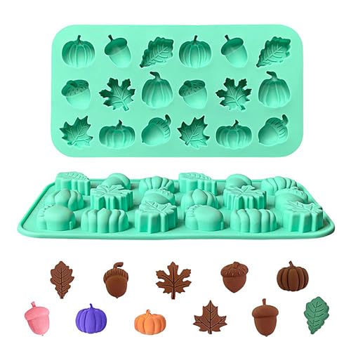 Silikonform Herbst, 2 Stück Silikonformen Herbst, 18 Kammern Fondant Kürbis Kiefernzapfen Ahornblätter Form, Einfache Entformung Mini Silikonformen,Für Seife Kerze Schokolade Herbsts Deko Bastelbedarf Silikonform Herbst, 2 Stück Silikonformen Herbst, 18 Kammern Fondant Kürbis Kiefernzapfen Ahornblätter Form, Einfache Entformung Mini Silikonformen,Für Seife Kerze Schokolade Herbsts Deko Bastelbedarf von Dayysiuy
