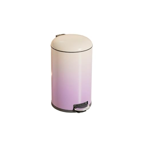 Dazengzeng Mülleimer Eleganter und langlebiger Edelstahl-Treppen-Mülleimer mit Deckel for die Heimdekoration in Küche und Wohnzimmer(Purple,5L) von Dazengzeng