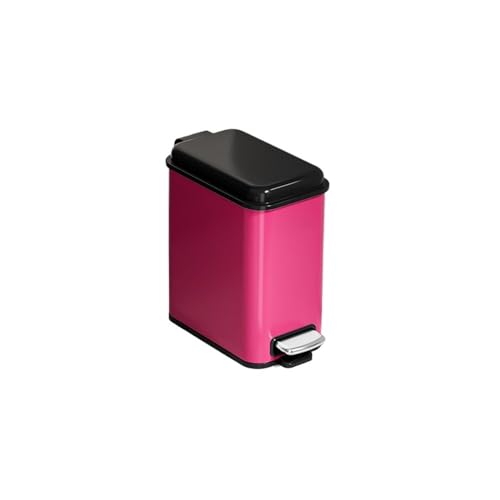 Dazengzeng Mülleimer Eleganter und praktischer kreativer Mülleimer in Rosa und Schwarz for Wohnzimmer und Schlafzimmer. Hoher ästhetischer Wert(Pink,6L) von Dazengzeng