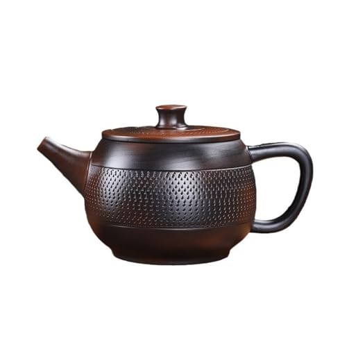 Dazengzeng Teekessel 400 ml Keramik-Kung-Fu-Teekanne mit Reliefdesign und Filter, Lila Ton-Teeservice for Zuhause von Dazengzeng