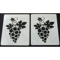 2 X Trauben & Weinreben Wanddekor Schablonen Für Kneipen/Restaurants Bars Home Wanddekoration Kartenherstellung 2 X Trauben & Weinreben Wanddekor Schablonen Für Kneipen/Restaurants Bars Home Wanddekoration Kartenherstellung von Dazzleglittertattoo