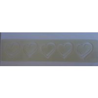 3 X Herz Wanddeko Schablonen Streifen Zur Dekoration Basteln Hobby Bordüren - Geschenk Liebe Valentinstag von Dazzleglittertattoo