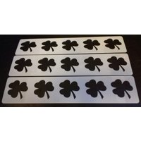 3 X Shamrock Wand Dekor Schablonenstreifen Zur Dekoration Bastel Bastelndeko Bordüren - Geschenk Irland Irish St. Patrick Es Day von Dazzleglittertattoo