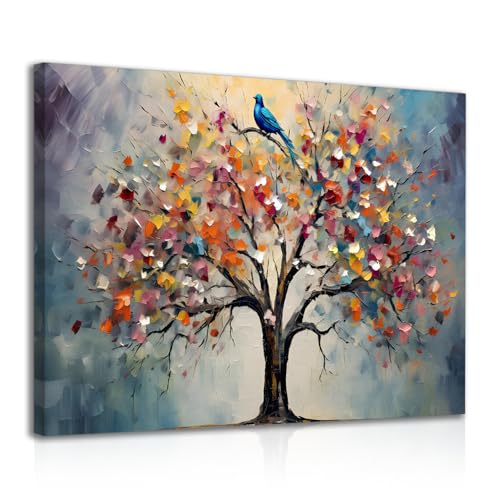 Dazzlewall Gerahmt Bunt Baum des Lebens Wand Kunstdruck, Vintage Blume Baum Malerei Bild für Schlafzimmer Wohnzimmer Dekor 12x16 zoll Dazzlewall Gerahmt Bunt Baum des Lebens Wand Kunstdruck, Vintage Blume Baum Malerei Bild für Schlafzimmer Wohnzimmer Dekor 12x16 zoll von Dazzlewall