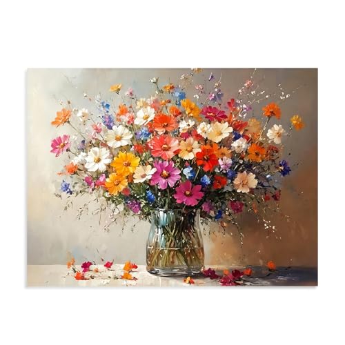 Dazzlewall Vintage Blumen Bild, Farbiges Gänseblümchen Gemälde Wandbild für Wohnzimmer Schlafzimmer Badezimmer Deko, Blumen Oil Painting Poster 12×16 in Ungerahmt Dazzlewall Vintage Blumen Bild, Farbiges Gänseblümchen Gemälde Wandbild für Wohnzimmer Schlafzimmer Badezimmer Deko, Blumen Oil Painting Poster 12×16 in Ungerahmt von Dazzlewall
