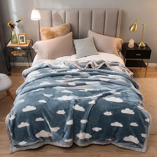 Dazzluxe Fleecedecke Queen Size 150 x 200 cm, Schwere Koreanische Nerz Plüschdecken, 2-Lagige Wendbare Bedruckte Weiche Mikrofaser-Überwurfdecken Für Herbst Und Winter Dazzluxe Fleecedecke Queen Size 150 x 200 cm, Schwere Koreanische Nerz Plüschdecken, 2-Lagige Wendbare Bedruckte Weiche Mikrofaser-Überwurfdecken Für Herbst Und Winter von Dazzluxe