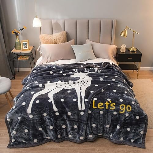 Dazzluxe Fleecedecke Queen Size 180 x 220 cm, Schwere Koreanische Nerz Plüschdecken, 2-Lagige Wendbare Bedruckte Weiche Mikrofaser-Überwurfdecken Für Herbst Und Winter Dazzluxe Fleecedecke Queen Size 180 x 220 cm, Schwere Koreanische Nerz Plüschdecken, 2-Lagige Wendbare Bedruckte Weiche Mikrofaser-Überwurfdecken Für Herbst Und Winter von Dazzluxe