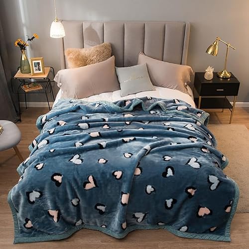 Dazzluxe Fleecedecke Queen Size 180 x 220 cm, Schwere Koreanische Nerz Plüschdecken, 2-Lagige Wendbare Bedruckte Weiche Mikrofaser-Überwurfdecken Für Herbst Und Winter Dazzluxe Fleecedecke Queen Size 180 x 220 cm, Schwere Koreanische Nerz Plüschdecken, 2-Lagige Wendbare Bedruckte Weiche Mikrofaser-Überwurfdecken Für Herbst Und Winter von Dazzluxe