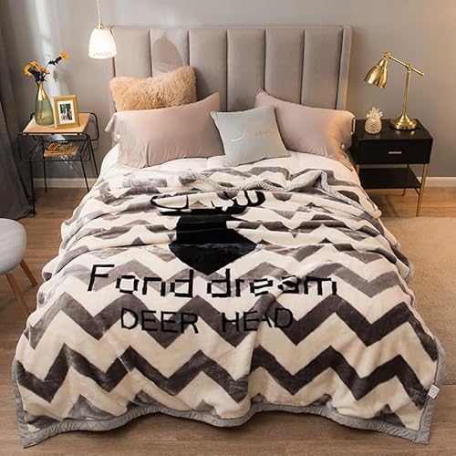 Dazzluxe Fleecedecke Queen Size 180 x 220 cm, Schwere Koreanische Nerz Plüschdecken, 2-Lagige Wendbare Bedruckte Weiche Mikrofaser-Überwurfdecken Für Herbst Und Winter Dazzluxe Fleecedecke Queen Size 180 x 220 cm, Schwere Koreanische Nerz Plüschdecken, 2-Lagige Wendbare Bedruckte Weiche Mikrofaser-Überwurfdecken Für Herbst Und Winter von Dazzluxe
