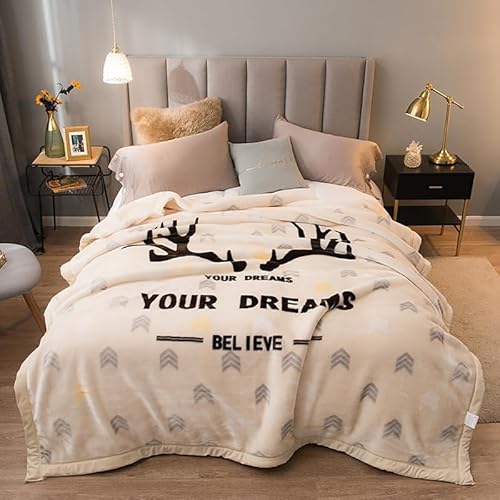 Dazzluxe Fleecedecke Queen Size 180 x 220 cm, Schwere Koreanische Nerz Plüschdecken, 2-Lagige Wendbare Bedruckte Weiche Mikrofaser-Überwurfdecken Für Herbst Und Winter Dazzluxe Fleecedecke Queen Size 180 x 220 cm, Schwere Koreanische Nerz Plüschdecken, 2-Lagige Wendbare Bedruckte Weiche Mikrofaser-Überwurfdecken Für Herbst Und Winter von Dazzluxe