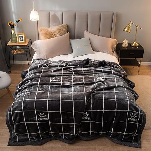 Dazzluxe Fleecedecke Queen Size 200 x 230 cm, Schwere Koreanische Nerz Plüschdecken, 2-Lagige Wendbare Bedruckte Weiche Mikrofaser-Überwurfdecken Für Herbst Und Winter Dazzluxe Fleecedecke Queen Size 200 x 230 cm, Schwere Koreanische Nerz Plüschdecken, 2-Lagige Wendbare Bedruckte Weiche Mikrofaser-Überwurfdecken Für Herbst Und Winter von Dazzluxe