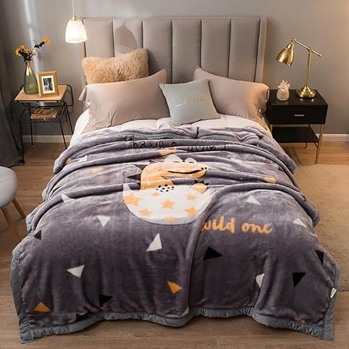 Dazzluxe Fleecedecke Queen Size 200 x 230 cm, Schwere Koreanische Nerz Plüschdecken, 2-Lagige Wendbare Bedruckte Weiche Mikrofaser-Überwurfdecken Für Herbst Und Winter Dazzluxe Fleecedecke Queen Size 200 x 230 cm, Schwere Koreanische Nerz Plüschdecken, 2-Lagige Wendbare Bedruckte Weiche Mikrofaser-Überwurfdecken Für Herbst Und Winter von Dazzluxe