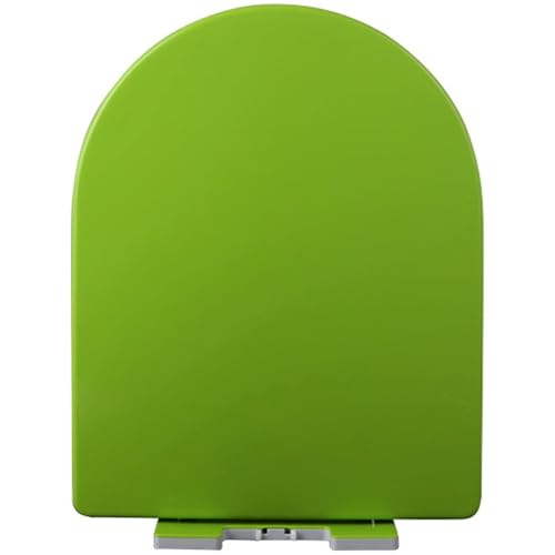 Dazzluxe U-Förmiger Toilettensitz Verlängert, Leiser Toilettensitz Mit Langsam Schließendem Toilettendeckel, Einfach Zu Montieren Und Zu Reinigen, Langlebiges PP Farbenfroher Toilettensitz,Grün von Dazzluxe