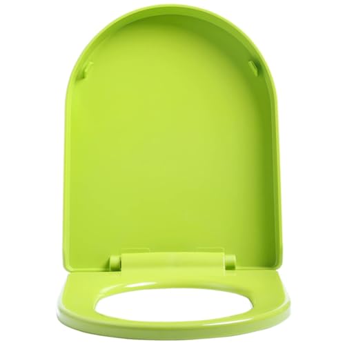 Dazzluxe U-Förmiger WC-Sitz Verlängert, Leiser Toilettensitz Mit Langsam Schließendem Toilettendeckel, Einfach Zu Montieren Und Zu Reinigen, Langlebiges PP Farbenfroher Toilettensitze,Grün von Dazzluxe