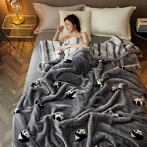 Koreanische Nerzdecken Queen-Size-GrößE, Schwere Weiche Und Warme Fleece-üBerwurfdecke, 2-Lagige Wendbare Bedruckte Raschel-Bettdecke FüR Die Dekoration Im Schlafzimmer, 180 x 220 cm Koreanische Nerzdecken Queen-Size-GrößE, Schwere Weiche Und Warme Fleece-üBerwurfdecke, 2-Lagige Wendbare Bedruckte Raschel-Bettdecke FüR Die Dekoration Im Schlafzimmer, 180 x 220 cm von Dazzluxe