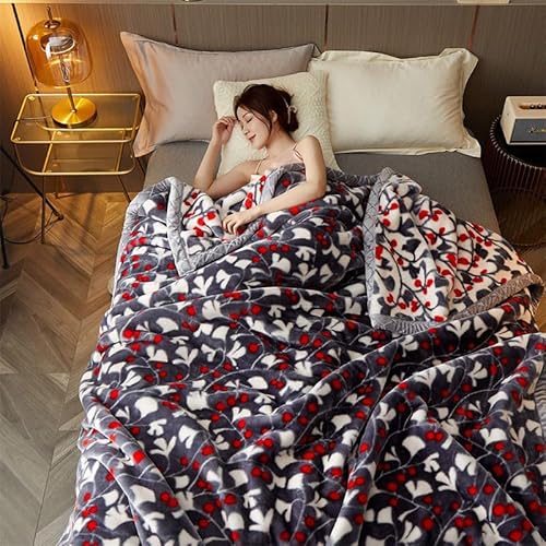 Koreanische Nerzdecken Queen-Size-GrößE, Schwere Weiche Und Warme Fleece-üBerwurfdecke, 2-Lagige Wendbare Bedruckte Raschel-Bettdecke FüR Die Dekoration Im Schlafzimmer, 200 x 230 cm Koreanische Nerzdecken Queen-Size-GrößE, Schwere Weiche Und Warme Fleece-üBerwurfdecke, 2-Lagige Wendbare Bedruckte Raschel-Bettdecke FüR Die Dekoration Im Schlafzimmer, 200 x 230 cm von Dazzluxe