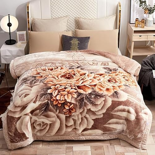Kuscheldecke Queen Size 180 x 220 cm, Schwere Koreanische Nerzdecken, 2-Lagige Weiche Warme Fleecedecke Mit Raschel-Aufdruck Decke üBerwurf FüR Herbst-Winterbett-Heimgeschenke Kuscheldecke Queen Size 180 x 220 cm, Schwere Koreanische Nerzdecken, 2-Lagige Weiche Warme Fleecedecke Mit Raschel-Aufdruck Decke üBerwurf FüR Herbst-Winterbett-Heimgeschenke von Dazzluxe