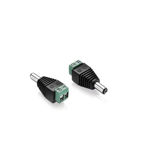 93521 Niedervolt Adapter (Terminalblock 2-polig auf DC-Hohlstecker), 5,5x2,1mm, schwarz von DbKW