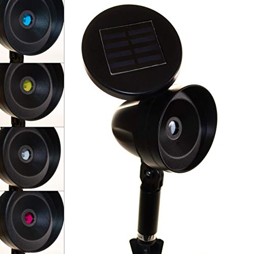 DbKW Brema LED Solar Spot, 4 Farben einstellbar, Spotlight, Solarstrahler,Wegeleuchte … von DbKW