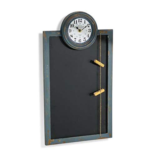 DbKW Große Notiztafel mit Uhr, Wandtafel, Notizen, Küchenuhr, Bürouhr, Memoboard Tafel 60 x 33 cm…… von DbKW