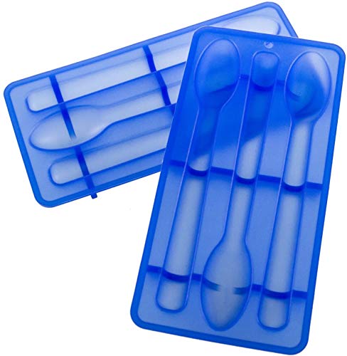 Silikon Eiswürfelform für 6 Eis-Löffel, 17,5 cm lang, Eiswürfel, flexible Silikonform, lebensmittelecht … von DbKW
