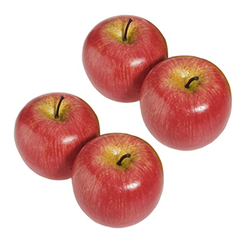 4pcs gefälschte Obst künstliche rote Äpfel dekorative, große simulierte rot Apfel Plastik Kunststoff Fruchtfrucht Fruchtfruchtes Essen künstliches Obst realistisch auf der Suche nach Home Party von Dbvnnsy