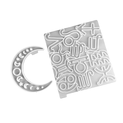 2 Pack Multifunktionales Silikonform Hängen Ornamentsformen Zum Handwerk Einzigartige Sternbilder Hängend Ornamente Geeignet von Dcaknri