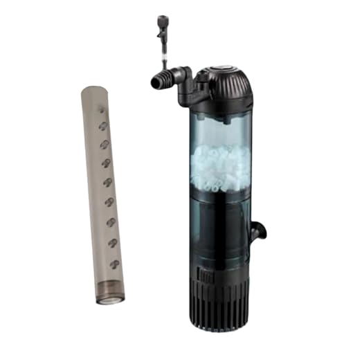 Dcaknri 6-in-1-Aquariumfilter mit organischen Medien und Flüssigkeitsbett, USB-betrieben, für Aquarien, Wasserwartung, Aquariumfilter, Sauerstoffmaschine von Dcaknri
