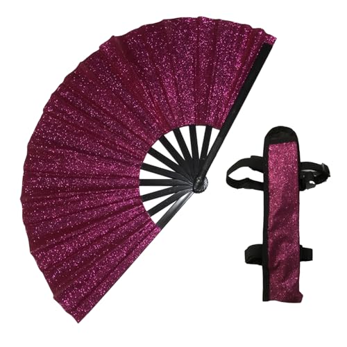 Dcaknri Glitzer Handfächer elegant dekorativ für Männer und Frauen Geschenk inklusive praktischer Tragetasche und Gurt Outdoor Dcaknri Glitzer Handfächer elegant dekorativ für Männer und Frauen Geschenk inklusive praktischer Tragetasche und Gurt Outdoor von Dcaknri