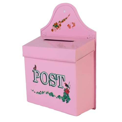 Dcaknri Große Kapazität Eisengarten Mailbox Wand Montiert Einfache Installation Metallbriefbox Geeignet Für Home Office Weather Proces Vintage Mailbox von Dcaknri