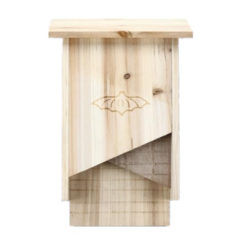 Dcaknri Holz-Fledermaus-Box, klassisches Doppelkammer-Haus, Außenbox für den Außenbereich und Fledermaus-Holzpuzzle von Dcaknri