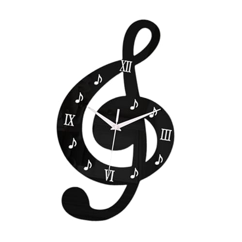 Dcaknri Moderne Acryl Analoge Schwarze Wanduhr Mit Musikalischer Note Form Römische Ziffern Stille Bewegungen Einfache Installation Zeitgenössischer Wanduhr Dcaknri Moderne Acryl Analoge Schwarze Wanduhr Mit Musikalischer Note Form Römische Ziffern Stille Bewegungen Einfache Installation Zeitgenössischer Wanduhr von Dcaknri