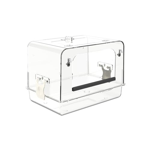Dcaknri Papageien Duschbox Haustier Vogelbad Wanne Für Käfig Mit Großer Kapazität Tablett Badewanne Acryl Duschschale von Dcaknri