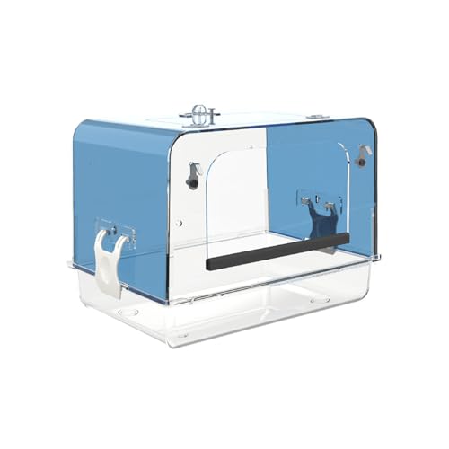 Dcaknri Papageien Duschbox Haustier Vogelbad Wanne Für Käfig Mit Großer Kapazität Tablett Badewanne Acryl Duschschale von Dcaknri