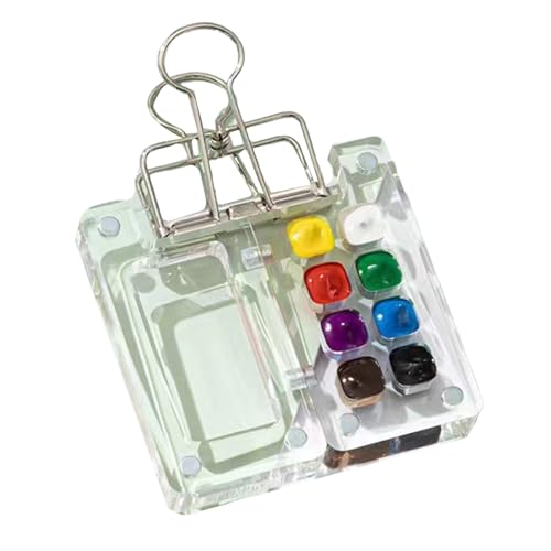 Dcaknri Tragbares Aquarellfarbe Set Mit Metallklemme Aquarell Paint Box Mixing Tablett Art Supply Für Anfängerkunstartikel Für Studenten von Dcaknri