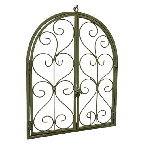 Dekorativer Fensterrahmen aus Eisen, Wandbehang, Vintage-Stil, für Innen- und Außenbereich, Metallkunst für Zuhause, Innenhöfe, Akzente, Garten, Fenster, Wanddekoration, Dekoration Dekorativer Fensterrahmen aus Eisen, Wandbehang, Vintage-Stil, für Innen- und Außenbereich, Metallkunst für Zuhause, Innenhöfe, Akzente, Garten, Fenster, Wanddekoration, Dekoration von Dcaknri