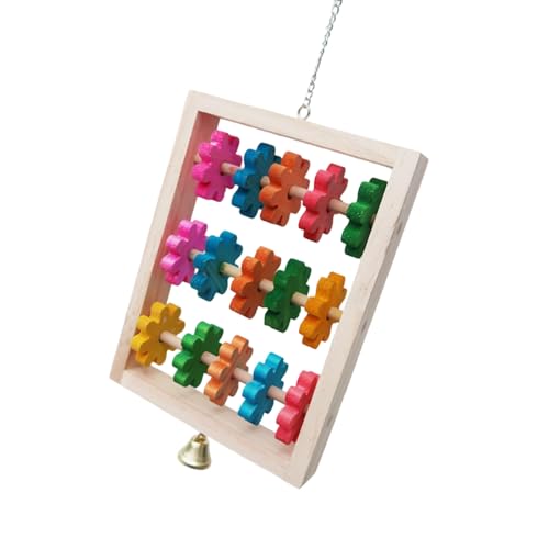 Dcaknri Hölzerner Puzzle Block Vogel Schwung Kaut Klettern Hanges Spielzeug Für Haustierpapageien Mentale Stimulations Käfigzubehör Holz Vogelspielzeug Zum Kauen Hängen von Dcaknri