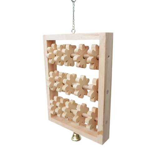 Dcaknri Hölzerner Puzzle Block Vogel Schwung Kaut Klettern Hanges Spielzeug Für Haustierpapageien Mentale Stimulations Käfigzubehör Holz Vogelspielzeug Zum Kauen Hängen von Dcaknri