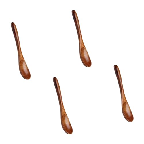 Premium Nanmu Holzlöffel Handgefertigtes Küchenwerkzeug Mit Lackbeschichtung Mehrzweckanwendung Zum Rühren Des Servierens Kaffeesuppe Dessert Dauerhafter Dessert Löffel Set von Dcaknri